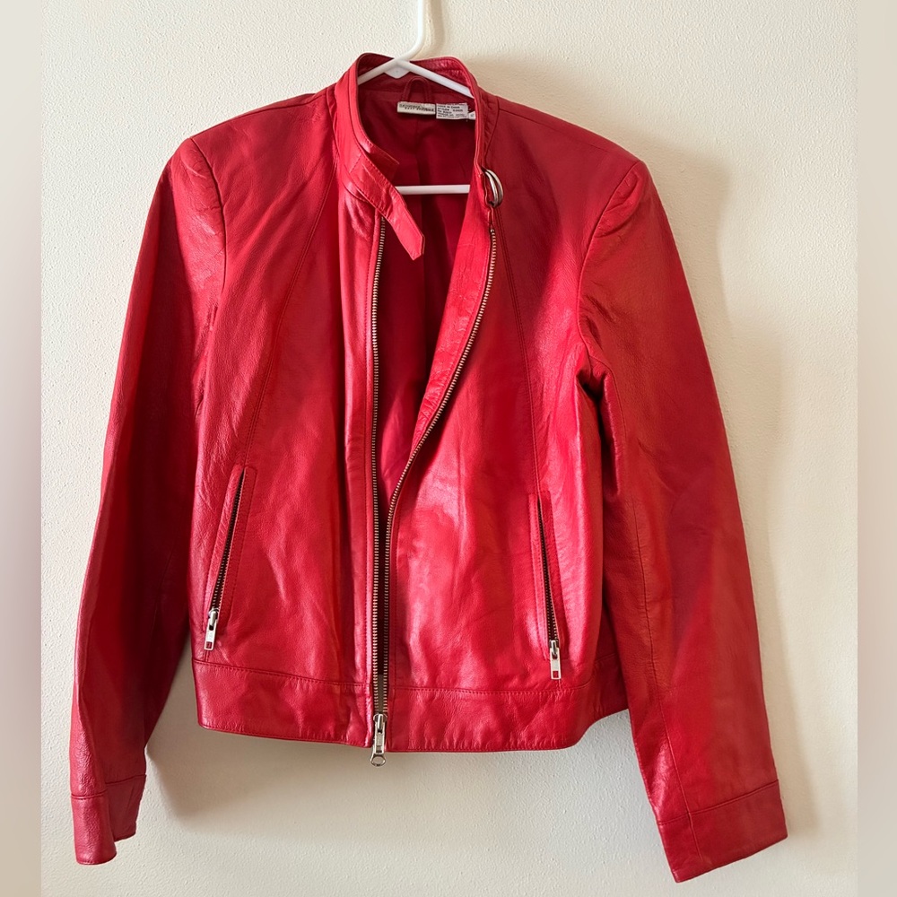 Vintage Newport News Scarlet Leather Jacket